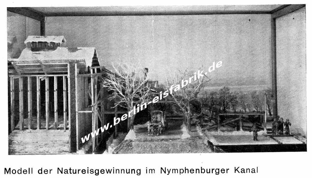 Modell der Eishäuser am Nymphenburger Kanal