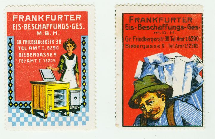 Reklamemarke Frankfurter Eisbeschaffungs Gesellschaft